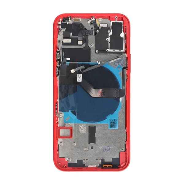iPhone 12 Baksida med Komplett Ram OEM - Röd Röd