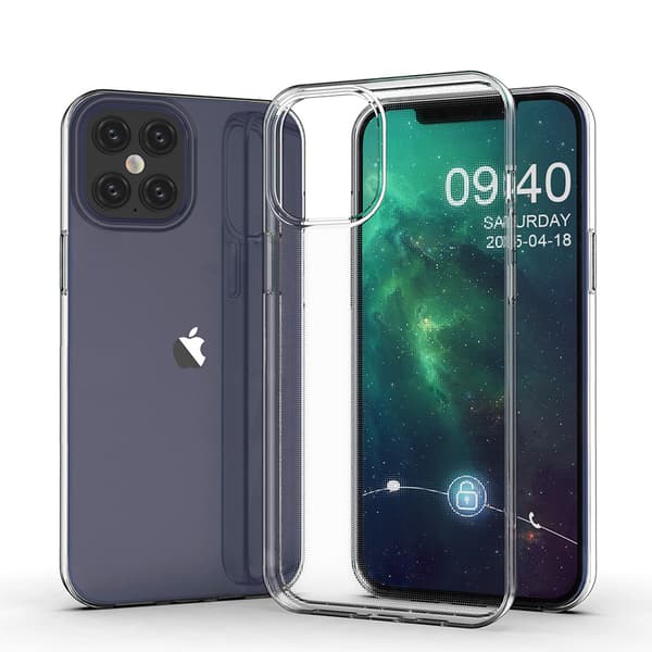 TPU mobile phone case for iPhone 12 and 12 Pro - Transparent Transparent
