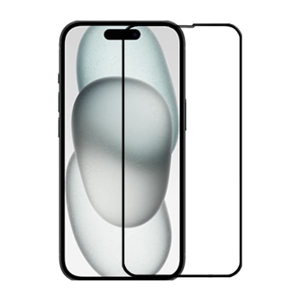 Screen protector iPhone 15 and iPhone 16 with Aluminum frame - bulk