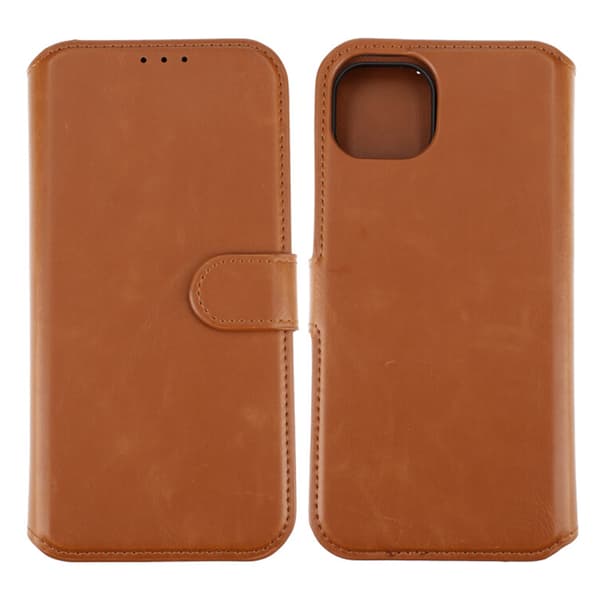 iPhone 15 Plus Wallet Case Magnet Rvelon - Brown Brun
