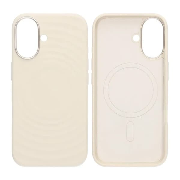 Silicone Mobile Case for iPhone 16 - White with Camera Protection Vit