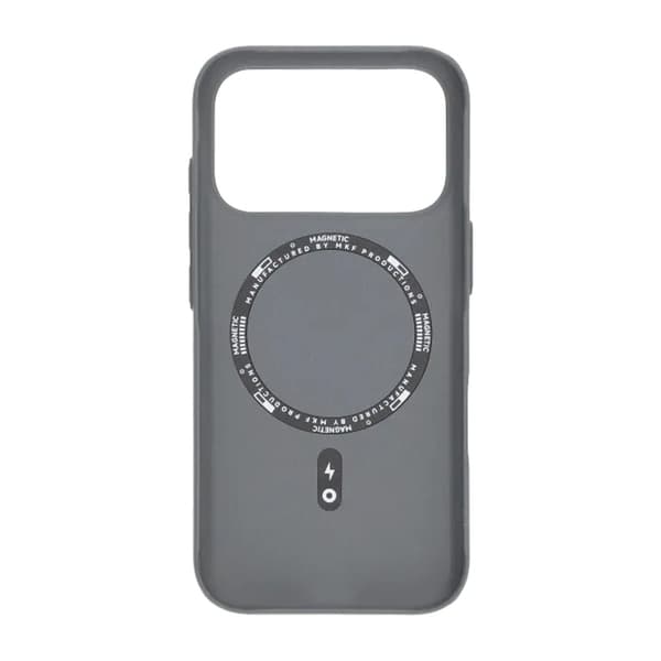 Korrugerat Skal med Magsafe för iPhone 17 Pro Max - Grå Grå