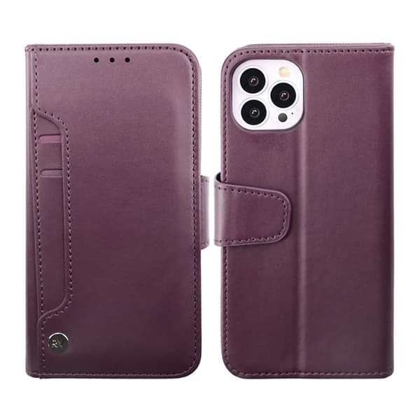 iPhone 14 Pro Wallet Case Extra Card Rvelon-DarkCherry Lila