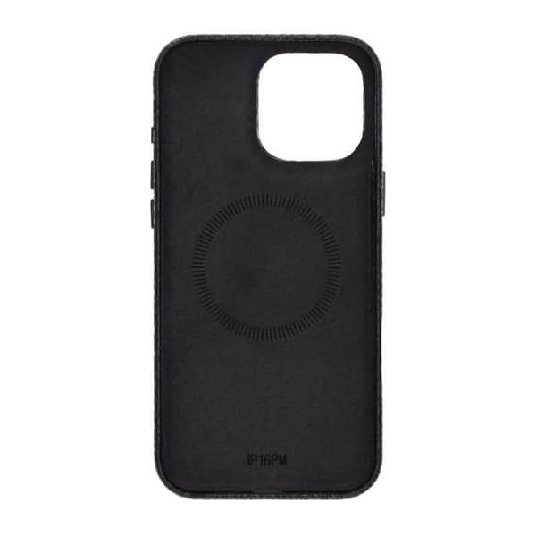 Crystal Grain Full Wrap Magnetic PU Leather Case For iPhone 16 Pro Max Black