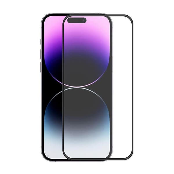 Screen Protector iPhone 14 Pro - 3D Tempered Glass Black - bulk Svart