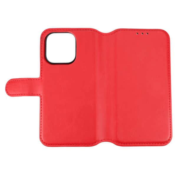 iPhone 15 Pro Wallet Case Magnet Rvelon - Red Röd