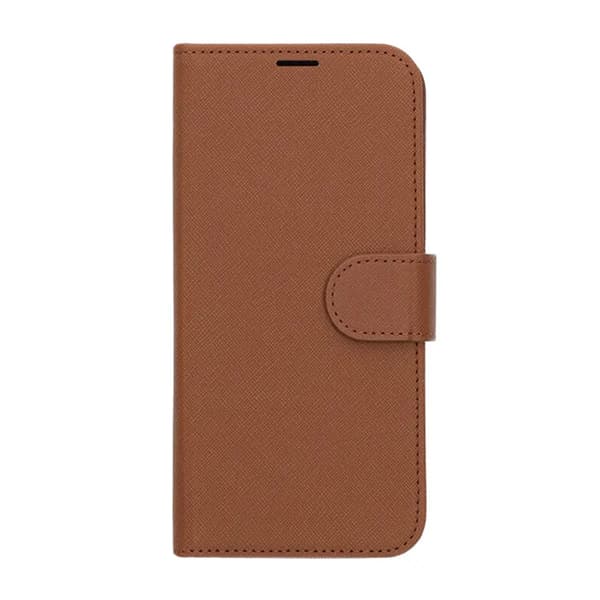 Flip Stand Leather Wallet Case For iPhone 17 Pro Brown Brun