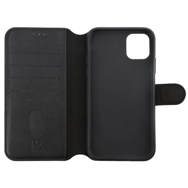 iPhone 14 Pro Max Wallet Case Extra Card Slot Rvelon - Black Svart