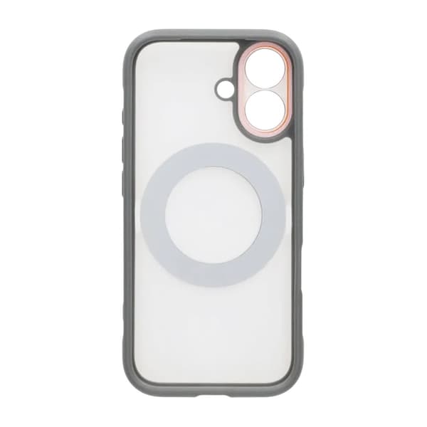 Clear Glow 360-degree Rotating MagSafe Stand Case For iPhone 17 Gray