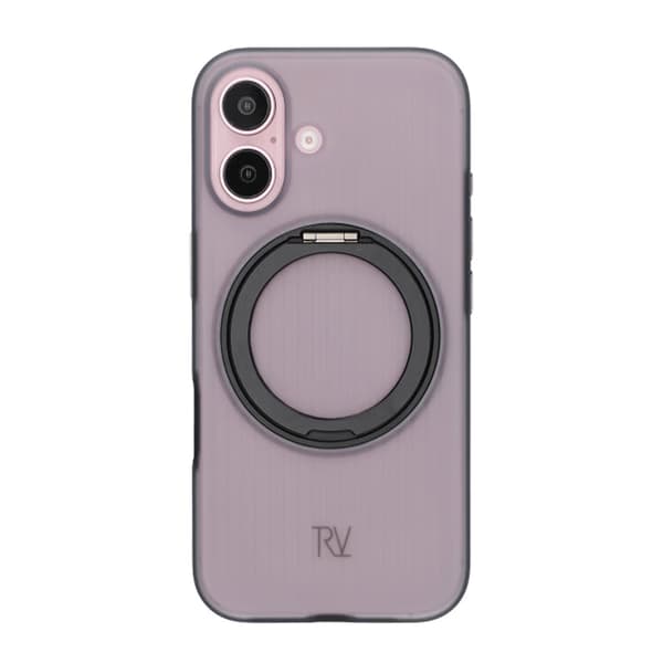 Rvelon 360 rotating bracket Mobile Phone Case For iPhone 16 Black Svart