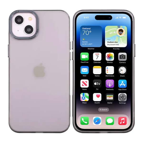 iPhone 14 Plus Mobilskal - Frostat Svart Svart