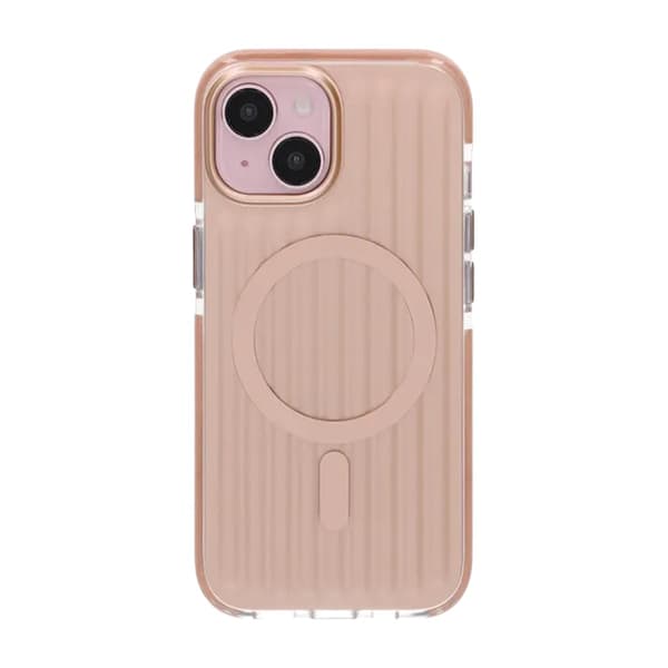 Patterned TPU Case with Magsafe for iPhone 13 and 14 and 15 - Gold Guld
