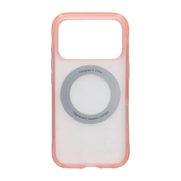 360-degree Rotating Stand Matte Magnetic Shockproof Airbag  Case  For iPhone 17 Pro Max/18 Pro Max Pink