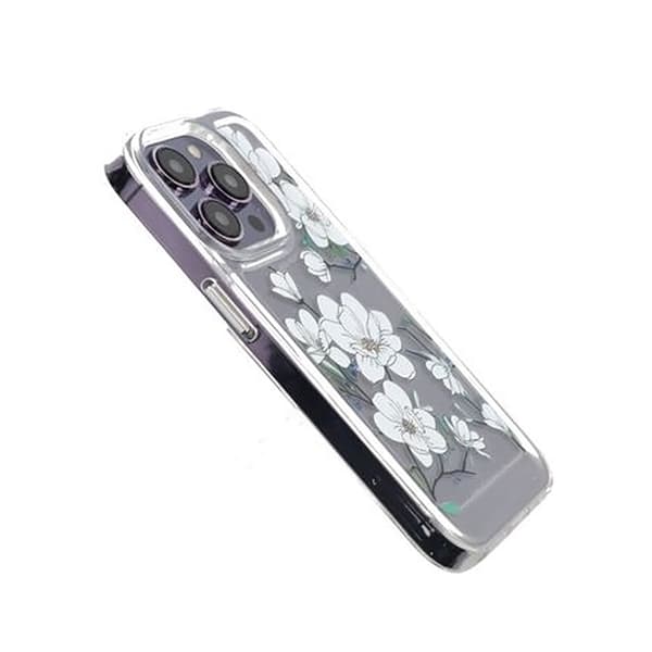 iPhone 14 Pro Mobilskal med motiv - Kvistar och Blommor Mönstrat