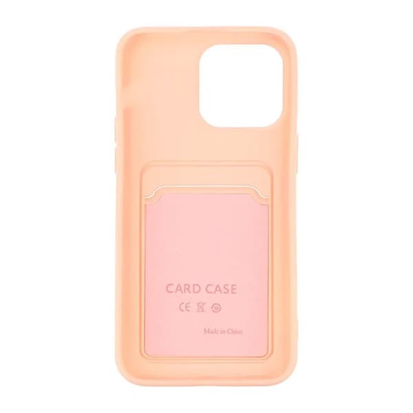 Silicone Case with Card Holder iPhone 15 Pro Max Pink