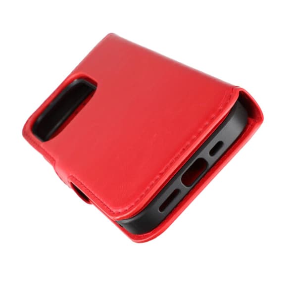 iPhone 15 Pro Wallet Case Magnet Rvelon - Red Röd
