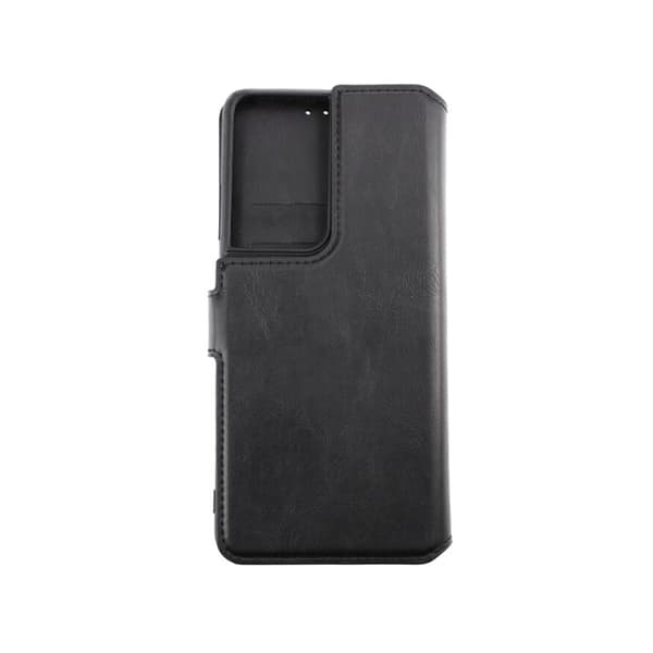 RV Magnetic Wallet Case-Galaxy S21 Ultra-Black Svart