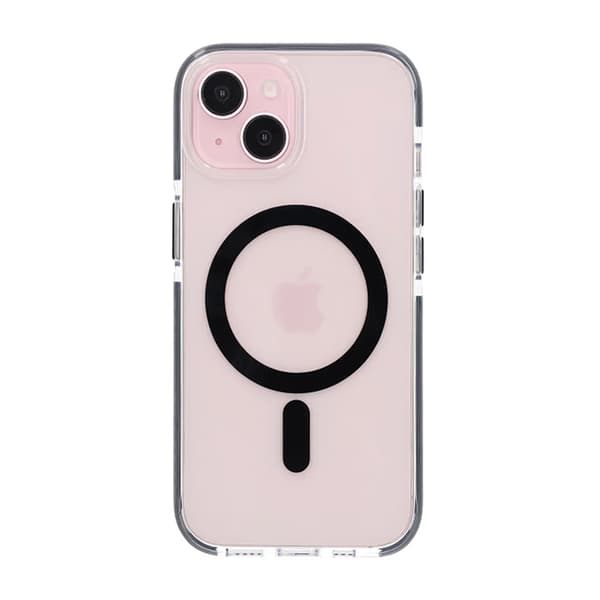 iPhone 15 Mobilskal Magnet Dubbelskydd - Svart Svart