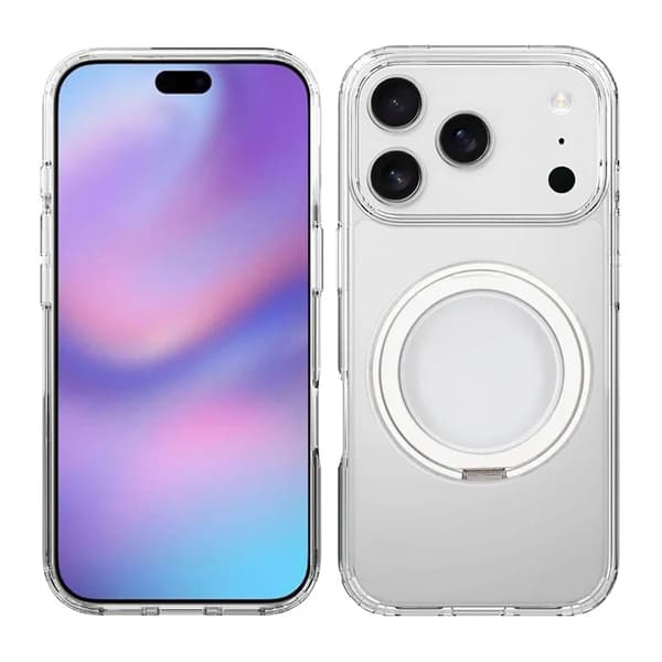 Matte Case 360 rotating bracket Mobile Phone Case For iPhone 17 Pro Max Transparent Transparent