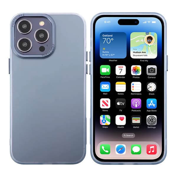 iPhone 14 Pro Max Case - Frosted Blue Blå