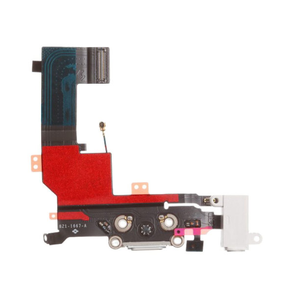 iPhone 5S Laddkontakt Flexkabel - Vit Vit