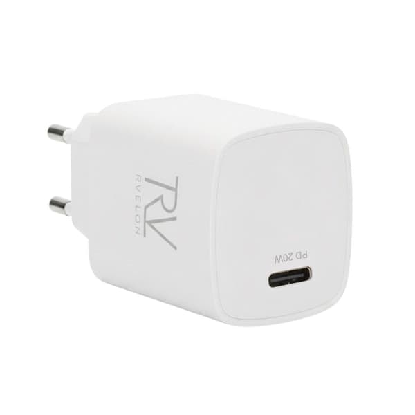 Rvelon Snabbladdare USB-C 20W Vit