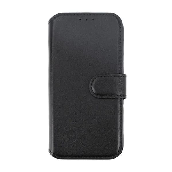 iPhone 15 Pro Max Wallet Case Leather Rvelon - Black Svart