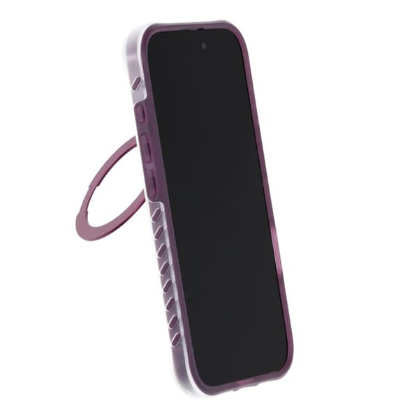 Matt Mobilskal med ringstativ för iPhone 17 - Lila Lila