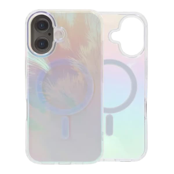 Shiny Color Plated Feather Magnetic Case - iPhone 17 Colorful Multicolour