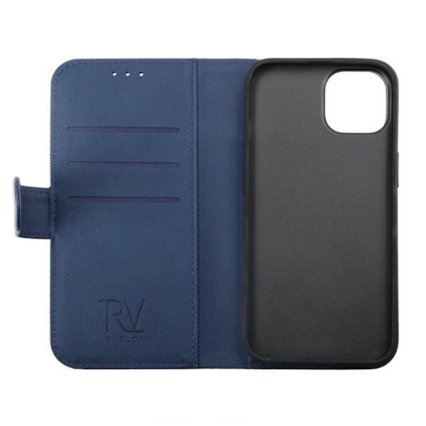 iPhone 14 Plus Plånboksfodral Magnet Rvelon - Blå Blå