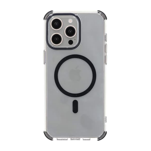 iPhone 15 Pro Rvelon Mobile Case Magnet with Edge Protection - Black Svart