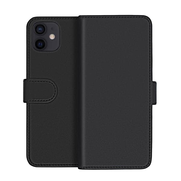 RV Magnetic Wallet Case-iPhone 12 Mini - Black Svart