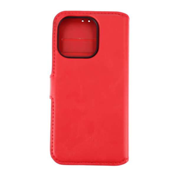 iPhone 15 Pro Wallet Case Magnet Rvelon - Red Röd