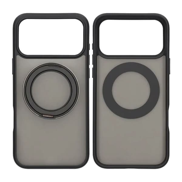 Mobilskal Roterande Magnet Stativ för iPhone 17 Pro Max - Svart Svart