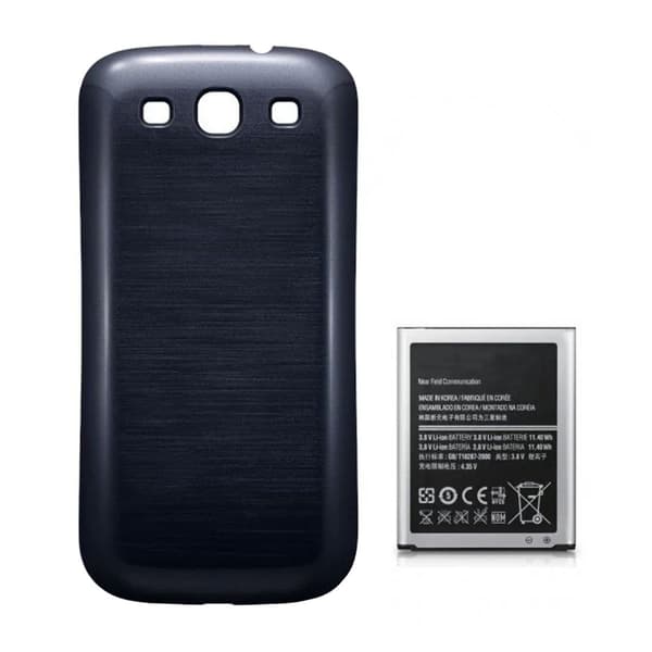 Samsung Galaxy S3 Batteri med Baksida - Blå Blå