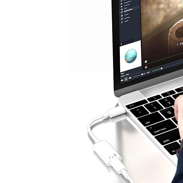 USB C Till lightning Hörlursadapter