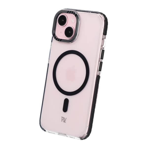 iPhone 15 Rvelon Mobile Case Magnet Reinforced - Black Svart