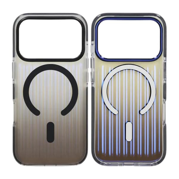 Corrugated MagSafe Mobile Case for iPhone 17 Pro - Black Svart