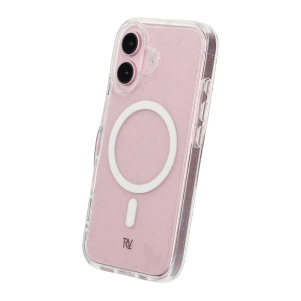 iPhone 16 Rvelon TPU Mobile Case with MagSafe - Glitter White Glitter
