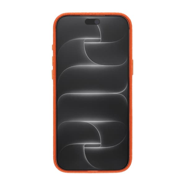 Crystal Grain Full Wrap Magnetic PU Leather Case For iPhone 17 Pro Max/18 Pro Max Orange