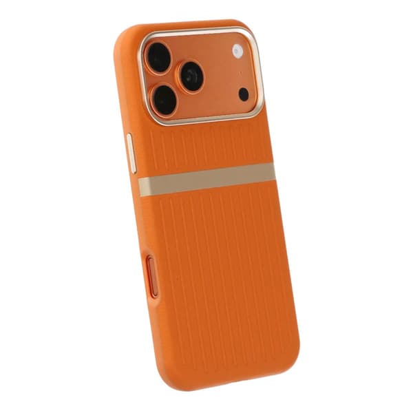 Luggage Spliced Leather Texture Magnetic Phone Case For iPhone 17 Pro Max/18 Pro Max Orange Orange