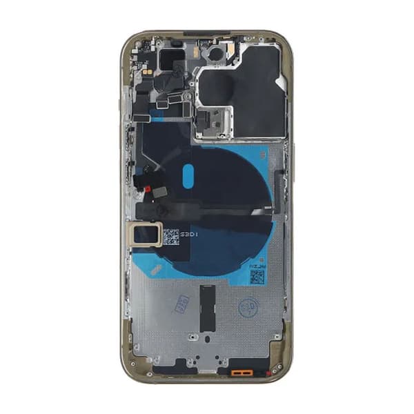 iPhone 14 Pro Baksida med Komplett Ram OEM - Guld Guld