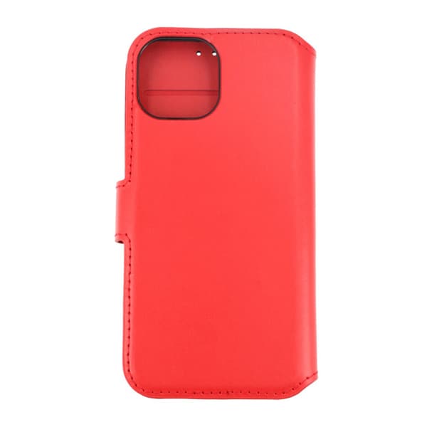 iPhone 15 Plånboksfodral Läder Rvelon - Röd Röd