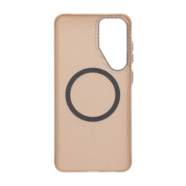 Samsung Galaxy S25 Mobile Case Carbon Patterned - Gold Guld