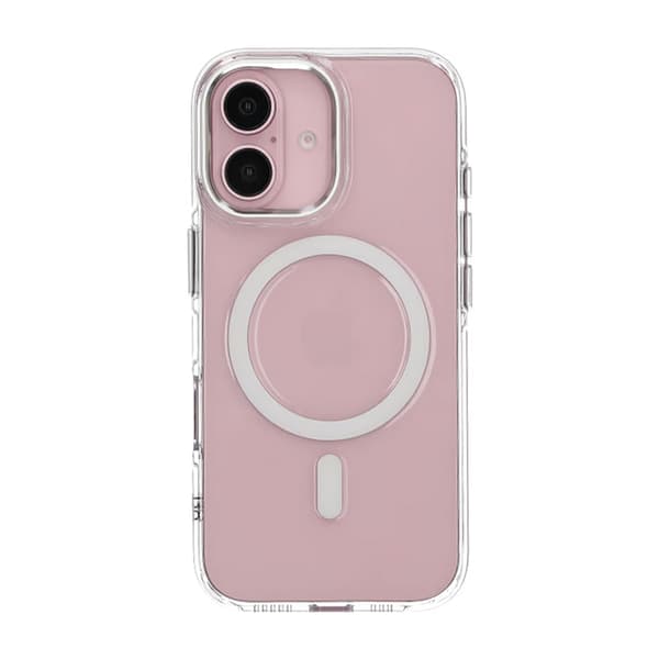 iPhone 16 Mobilskal TPU med Magnet Rvelon - Transparent Transparent