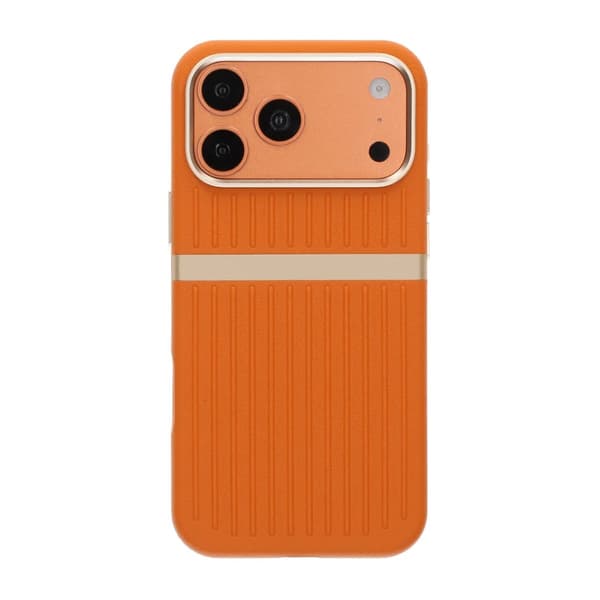 Luggage Spliced Leather Texture Magnetic Phone Case For iPhone 17 Pro Max/18 Pro Max Orange Orange