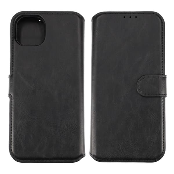iPhone 15 Plus Wallet Case Magnet Rvelon - Black Svart
