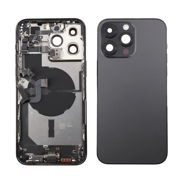 iPhone 14 Pro Max Baksida med Komplett Ram - Svart Svart