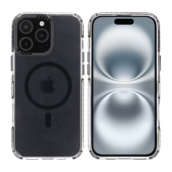 iPhone 16 Pro Max Rvelon Mobilskal Magnet Förstärkt - Svart Svart