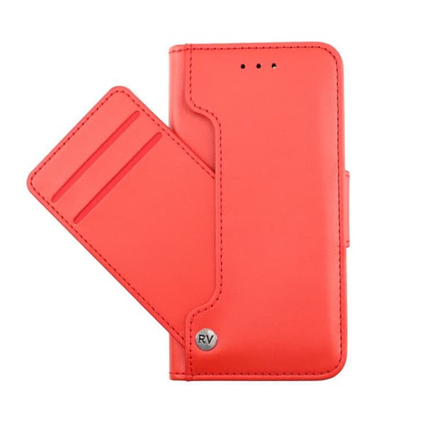 iPhone 13 Mini Wallet Case Extra Card Slot Rvelon - Red Röd